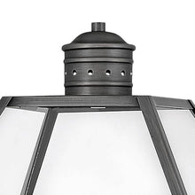Hinkley Nouvelle Collection Three Light Outdoor Medium Post Top/Pier Mount Blackened Brass/Black