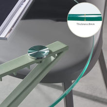 Pealihuy Garden Outdoor Table Top,Round Glass Table Top - Glass Table Protector,for Replacement Table Tops,Strong Load-Bearing Capacity Glass Round Table Top(100cm(40 in))