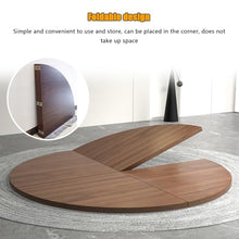 Large Round Foldable Table Top, 47.2-70.9in Diameter Wood Replace Table Top