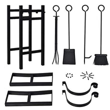 JDXQBLD Firewood Rack Firewood Racks Logs Storage Stand with Kindling Rack, Heavy Duty Storage Stacker with Tools, Log Holder for Fireplace Patio Deck Living Room Wood Stove,