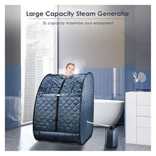 800W 3L Portable Folding Personal Steam Sauna Tent Set Remote Control