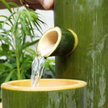 GenSDH Bamboo Fountain Kit, Feng Shui Zen Water Feature, Garden Landscape Decoration, Flowing Water Ornament, for Fish Tank, Stone Trough, Pond, Bird Bath, Backyard,2(30cm/11.8in)