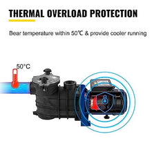 1H-P Pool Pump Swimming Pool Pump 15000 L/h 750W In/Above Ground Pool Pump for Clean Swimming Pool Water Durability, Efficience
