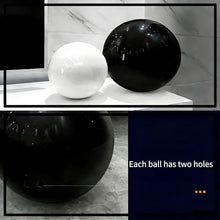 YDJIANCAI 1 Pcs Gazing Ball, Stainless Steel Garden Mirror Globe, Polished Ornament Sphere, Hollow Floating Reflective Hemisphere, Home Outdoor Pond, Black(Size:22.44 in/57 cm)