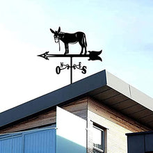 Animal Metal Weather Vane Donkey Stainless Steel Weathervane Hollow Wind Direction Indicator with Anti-Rust Coating for Garden Farm Decor Courtyard Decorative (Style 5) (Style 1)
