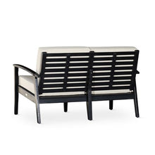 Eucalyptus Loveseat with Cushions for Patio & Garden - Deep Seating Outdoor Furniture, Finish