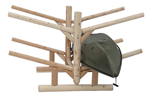 Log Kayak Rack 4 Place Unfinished