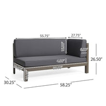 Outdoor Corner Loveseat Set with Coffee Table for Patio and Backyard Use
