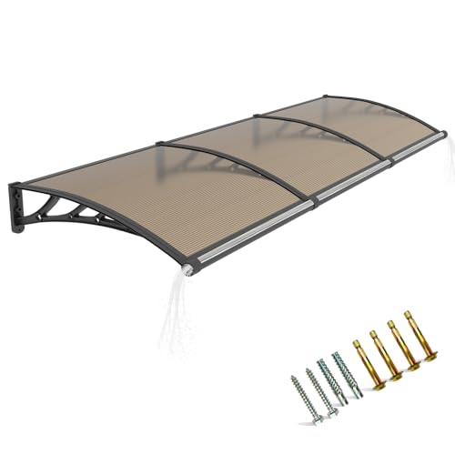 Outsunhom Awnings for Outside,60" x 120" One-Piece Door Awning Exterior