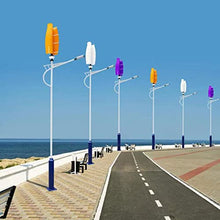 OLONETO 1200W-2000W Vertical Axis New Energy Tulip Wind Turbine 12V/24V Breeze Start Power Generation System Wind and Solar Complementary Power Supply System (Color : Orange, Size : 1200W)