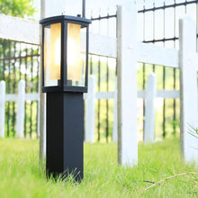 ZREVSB External Waterproof Yard Lamps E27 1-Light Glass Shade Lawn Lights Garden Landscape Outdoor Lighting Fixture,Indoor