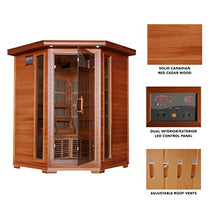 Blue Wave Radiant Saunas BSA1312 3-Person Cedar Corner Infrared Sauna
