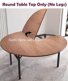 Blazea Fold-in-Quarter Round Table Top, Dining Banquet Table Without Legs, Temporary Wood Folding Table Top Only, Storable Family Large Circle Table(200 cm (79 inch))