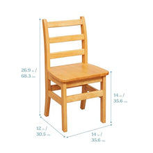 ECR4Kids Rectangular Hardwood Table & Chairs Set Honey
