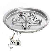 HPC Fire Push Button Spark Ignition Gas Fire Pit Kit (TOR-PENTA31FPK-NG), 31" Pan, 24" Torpedo Burner