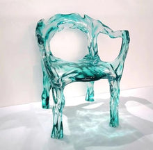 ESRADA Modern Light Luxury Transparent Chair Living Room Back Chair Dining Chair Stool D