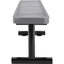 Global Industrial 96" L Expanded Metal Mesh Flat Bench Grey