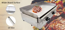 Banfluxion LPG Gas Griddle for Home & Camping, Stainless Steel Countertop Flat Top Grill, Portable Teppanyaki BBQ Plate for RV Outdoor Cooking, 2800Pa with Adjustable Heat Control, 28.94"x16.14"