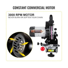 MXJCKSOQ Saw Chain Grinder 3000RPM Electric Aluminum Bench Chainsaw Sharpener Portable Adjustable Angle Tool Polisher for Beginners DIY