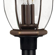 3 Light Extra Large Outdoor Post or Pier Mount Lantern Traditional-Glam Style 17 inch Wide By 26.25 inch High-Copper Bronze Finish Traditional Glam Outdoor Post Mount 81-Bel-3001771
