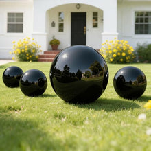 YDJIANCAI 1 Pcs Gazing Globe Mirror Ball, Polished Reflective Smooth Garden Ball Sphere, Colorful and Shiny Addition to Any Garden Or Home Decoration, Black(Size:20.47in/52cm)