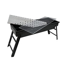 Barbecue Charcoal Grill Portable Folding Outdoor Stainless Steel Smoker Grill for Picnic Garden Terrace Camping Travel