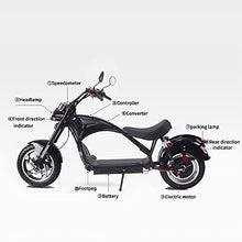 TOXOZERS 2500W Fat Tire Electric Scooter with Seat Black
