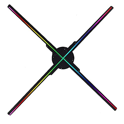 3d hologram fan 3D Holographic Fan Projector Advertising Display Lights 3D Hologram Advertising Lights Decorative Commercial Promotional Lights ( Wattage : 52cm )