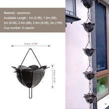 YUSIWOAL Aluminium Rain Catching Chain Garden Decorative Rain Bell Patio Gutter Downspout Alternative(300cm/10ft)