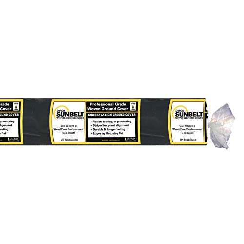 Dewitt Sunbelt Woven Weed Barrier Landscape Fabric Ground Cover 4' x 300' (9 Pack)