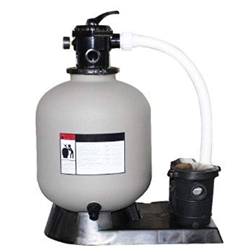 Swim Central 1.5 HP Sand Filter Combo with Pump Pressure for Above Ground Pools 19-Inch