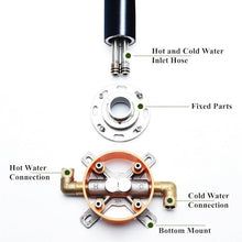 MKLFBY Floor Mounted Outdoor Shower Freestanding Garden Shower Fixtures W/Overhead Shower Head and Handheld, Brass Outside Shower for Backyard Pool Beach