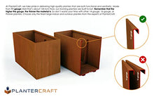 Plantercraft Large Rectangular Planters for Outdoor Plants - 48x12 Inch Corten Steel Planter Box for Patios, Decks & Garden Edging | Heavy Duty Metal Outdoor Planter, Fully Assembled