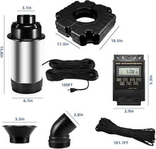 OKSTENCK Floating Pond Fountain 1HP 110V 750W with 98Ft Power Cord, Featuring a Timer,2 Fountain nozzles,Metal Pond Waterfall Pump.