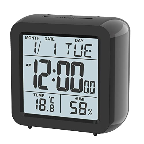 KUYBTU Digital Indoor Thermometer Electronic Room Hygrometer Humidity Display Instrument Desktop Alarm Clock