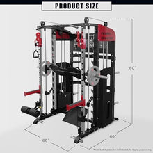 Fitness Dreamer Home Gym Smith Machine for Upper Body Strength Training Equipment and Leg Developer Red