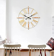 ZYBB Outdoor Garden Wall Clock,Large 70Cm Waterproof Garden Ornament Open Face Hollow Gear Vintage Clock