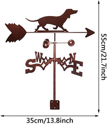 Weathervane Metal for roof Garden Yard Roof Weathervane Weather Vane with Animal Ornament Garden Wind Vane Professional Measuring Tool Garden Yard Easy Use (#2)