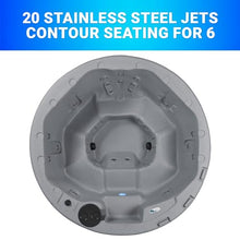 Essential Hot Tubs 20-Jet Arbor Hot Tub Seats 5-7 Gray Granite