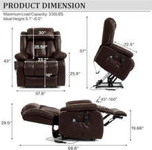 Infinite Position Dual Motor Power Lift Recliner with Heat Massage