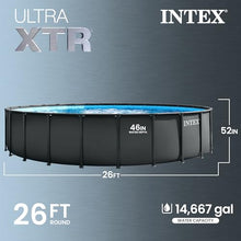 INTEX Ultra XTR 26ft x 52in Round Above Ground Swimming Pool Set w/Pump