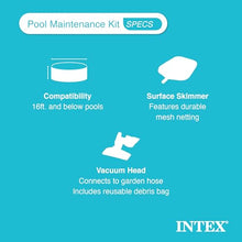 Intex Prism Frame 12ft x 30in Round Above Ground Swimming Pool Set Bundle