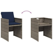 AMBERARD Patio Dining Set Set of 12 Gray and Navy Blue Furniture Set