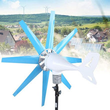Eastnmythet Wind Turbine 12000W With Solar Controller, Generator for Home Use, 8 Blades Blue, 220V