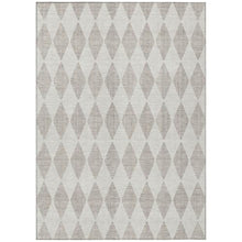 HomeRoots 9' x 12' Beige Geometric Washable Non-Skid Indoor Outdoor Area Rug