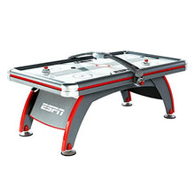 ESPN Sports Air Hockey Game Table 84 Inch Indoor Arcade Gaming Set Gray White Red
