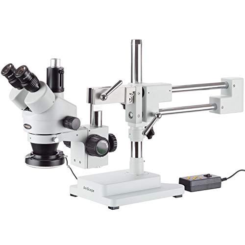 AmScope Professional Trinocular Stereo Zoom Microscope 7X-180X Multi