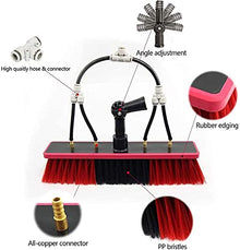 Photovoltaic Solar Panels and Window Cleaning Pole, Water Fed Pole Kit Window Cleaning Brush Outdoor Window Glass Solar Panel Cleaning Scrubber Washing Brush,30FT/9M