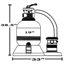 Waterway Carefree 19" Sand Filter System with 3/4 THP Hi-Flo Pump for Above Ground Pool Grey