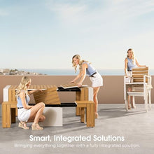 Transformer Table Extendable Outdoor Dining Set, Light Oak, Natural
